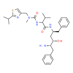 ChemSpider 2D Image | N-[(2S,4S,5S)-5-Amino-4-hydroxy-1,6-diphenyl-2-hexanyl]-N~2~-{[(2-isopropyl-1,3-thiazol-4-yl)methyl](methyl)carbamoyl}valinamide | C32H45N5O3S