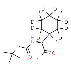 ChemSpider 2D Image | (2R)-(~2~H_11_)Cyclohexyl({[(2-methyl-2-propanyl)oxy]carbonyl}amino)acetic acid | C13H12D11NO4
