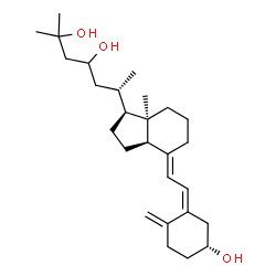 ChemSpider 2D Image | (3R,5Z,7E,14beta,17alpha,20S)-9,10-Secocholesta-5,7,10-triene-3,23,25-triol | C27H44O3