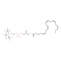 ChemSpider 2D Image | (2R)-2-Hydroxy-3-[(5Z,8Z,11Z,14Z,17Z)-5,8,11,14,17-icosapentaenoyloxy]propyl 2-{tris[(~2~H_3_)methyl]ammonio}ethyl phosphate | C28H39D9NO7P