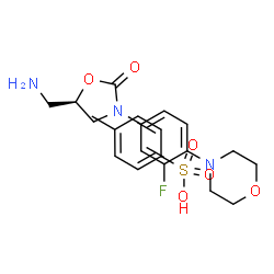 ChemSpider 2D Image | (5R)-5-(Aminomethyl)-3-[3-fluoro-4-(4-morpholinyl)phenyl]-1,3-oxazolidin-2-one 4-methylbenzenesulfonate (1:1) | C21H26FN3O6S