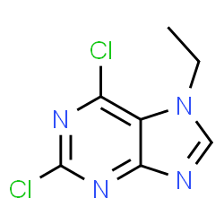 ChemSpider 2D Image | 2,6-Dichloro-7-ethyl-7H-purine | C7H6Cl2N4