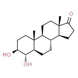 ChemSpider 2D Image | (3beta,4alpha,5alpha)-3,4-Dihydroxyandrostan-17-one | C19H30O3