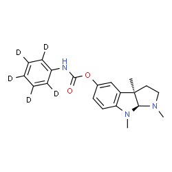 ChemSpider 2D Image | (3aR,8aS)-1,3a,8-Trimethyl-1,2,3,3a,8,8a-hexahydropyrrolo[2,3-b]indol-5-yl (~2~H_5_)phenylcarbamate | C20H18D5N3O2