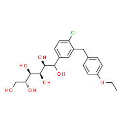 ChemSpider 2D Image | (1xi)-1-C-[4-Chloro-3-(4-ethoxybenzyl)phenyl]-D-glucitol | C21H27ClO7