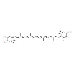 ChemSpider 2D Image | (3S,3'S,4'R)-3,3',4'-Trihydroxy-beta,beta-caroten-4-one | C40H54O4