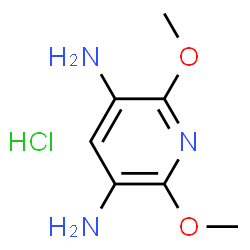 ChemSpider 2D Image | 2,6-Dimethoxy-3,5-pyridinediamine HCl | C7H12ClN3O2