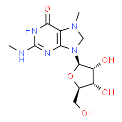 ChemSpider 2D Image | N,7-Dimethyl-7,8-dihydroguanosine | C12H19N5O5