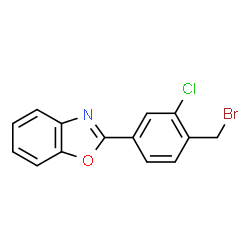 ChemSpider 2D Image | 2-[4-(Bromomethyl)-3-chlorophenyl]-1,3-benzoxazole | C14H9BrClNO