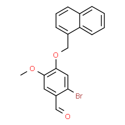 ChemSpider 2D Image | 2-Bromo-5-methoxy-4-(1-naphthylmethoxy)benzaldehyde | C19H15BrO3