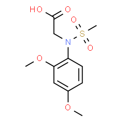ChemSpider 2D Image | N-(2,4-Dimethoxyphenyl)-N-(methylsulfonyl)glycine | C11H15NO6S