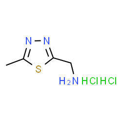 ChemSpider 2D Image | 1-(5-Methyl-1,3,4-thiadiazol-2-yl)methanamine dihydrochloride | C4H9Cl2N3S