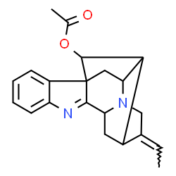 ChemSpider 2D Image | (19E)-1,2-Didehydro-2,7-dihydro-7,17-cyclosarpagan-17-yl acetate | C21H22N2O2