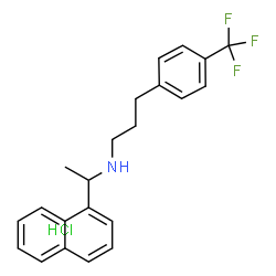 ChemSpider 2D Image | N-[1-(1-Naphthyl)ethyl]-3-[4-(trifluoromethyl)phenyl]-1-propanamine hydrochloride (1:1) | C22H23ClF3N