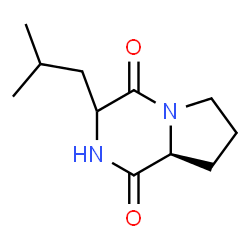 ChemSpider 2D Image | (8aS)-3-Isobutylhexahydropyrrolo[1,2-a]pyrazine-1,4-dione | C11H18N2O2