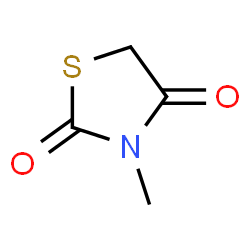 ChemSpider 2D Image | 3-methylthiazolidine-2,4-dione | C4H5NO2S