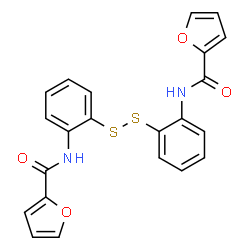 ChemSpider 2D Image | N,N'-(Disulfanediyldi-2,1-phenylene)di(2-furamide) | C22H16N2O4S2