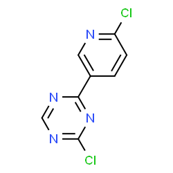 ChemSpider 2D Image | 2-Chloro-4-(6-chloro-3-pyridinyl)-1,3,5-triazine | C8H4Cl2N4