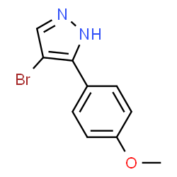 ChemSpider 2D Image | 4-Bromo-5-(4-methoxyphenyl)-1H-pyrazole | C10H9BrN2O