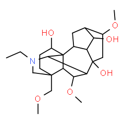 ChemSpider 2D Image | 20-Ethyl-6,16-dimethoxy-4-(methoxymethyl)aconitane-1,8,14-triol | C24H39NO6