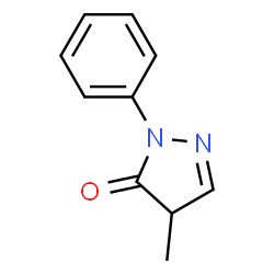 ChemSpider 2D Image | 3-methyl-1-phenyl-2-pyrazole-5-One | C10H10N2O