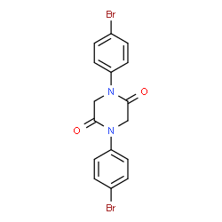 ChemSpider 2D Image | 1,4-Bis(4-bromophenyl)-2,5-piperazinedione | C16H12Br2N2O2