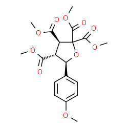 ChemSpider 2D Image | Tetramethyl (3R,4R,5R)-5-(4-methoxyphenyl)dihydro-2,2,3,4(3H)-furantetracarboxylate | C19H22O10