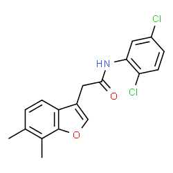ChemSpider 2D Image | N-(2,5-Dichlorophenyl)-2-(6,7-dimethyl-1-benzofuran-3-yl)acetamide | C18H15Cl2NO2