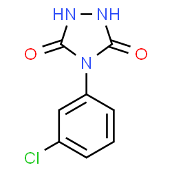 ChemSpider 2D Image | 4-(3-Chlorophenyl)-1,2,4-triazolidine-3,5-dione | C8H6ClN3O2