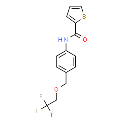 ChemSpider 2D Image | N-{4-[(2,2,2-Trifluoroethoxy)methyl]phenyl}-2-thiophenecarboxamide | C14H12F3NO2S