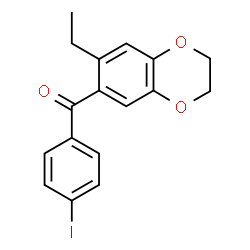 ChemSpider 2D Image | (7-Ethyl-2,3-dihydro-1,4-benzodioxin-6-yl)(4-iodophenyl)methanone | C17H15IO3