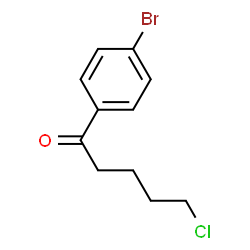 ChemSpider 2D Image | 1-(4-Bromophenyl)-5-chloro-1-pentanone | C11H12BrClO