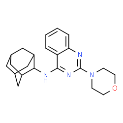 ChemSpider 2D Image | N-(Adamantan-2-yl)-2-(4-morpholinyl)-4-quinazolinamine | C22H28N4O
