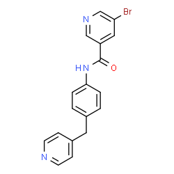 ChemSpider 2D Image | 5-Bromo-N-[4-(4-pyridinylmethyl)phenyl]nicotinamide | C18H14BrN3O