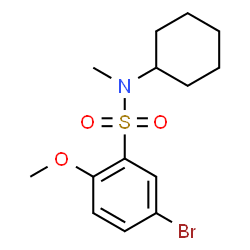 ChemSpider 2D Image | 5-Bromo-N-cyclohexyl-2-methoxy-N-methylbenzenesulfonamide | C14H20BrNO3S