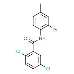 ChemSpider 2D Image | N-(2-Bromo-4-methylphenyl)-2,5-dichlorobenzamide | C14H10BrCl2NO