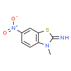 ChemSpider 2D Image | 2-Imino-3-methyl-6-nitrobenzothiazoline | C8H7N3O2S