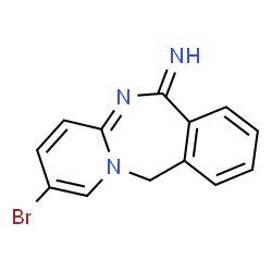 ChemSpider 2D Image | 2-Bromopyrido[1,2-b][2,4]benzodiazepin-6(11H)-imine | C13H10BrN3