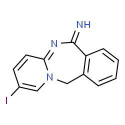 ChemSpider 2D Image | 2-Iodopyrido[1,2-b][2,4]benzodiazepin-6(11H)-imine | C13H10IN3