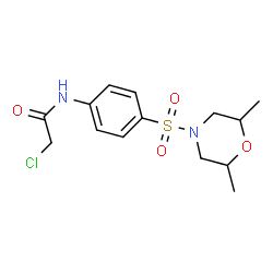 ChemSpider 2D Image | 2-Chloro-N-{4-[(2,6-dimethyl-4-morpholinyl)sulfonyl]phenyl}acetamide | C14H19ClN2O4S