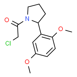 ChemSpider 2D Image | 1-(chloroacetyl)-2-(2,5-dimethoxyphenyl)pyrrolidine | C14H18ClNO3