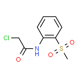 ChemSpider 2D Image | 2-Chloro-N-[2-(methylsulfonyl)phenyl]acetamide | C9H10ClNO3S