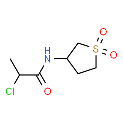 ChemSpider 2D Image | 2-chloro-N-(1,1-dioxo-1??-thiolan-3-yl)propanamide | C7H12ClNO3S