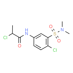 ChemSpider 2D Image | 2-Chloro-N-[4-chloro-3-(dimethylsulfamoyl)phenyl]propanamide | C11H14Cl2N2O3S