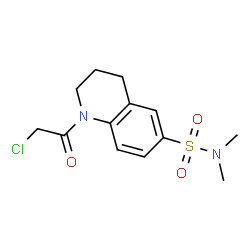 ChemSpider 2D Image | 1-(Chloroacetyl)-N,N-dimethyl-1,2,3,4-tetrahydro-6-quinolinesulfonamide | C13H17ClN2O3S