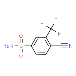 ChemSpider 2D Image | 4-Cyano-3-(trifluoromethyl)benzenesulfonamide | C8H5F3N2O2S