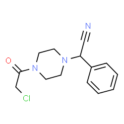 ChemSpider 2D Image | [4-(Chloroacetyl)-1-piperazinyl](phenyl)acetonitrile | C14H16ClN3O