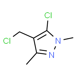 ChemSpider 2D Image | 5-Chloro-4-(chloromethyl)-1,3-dimethyl-1H-pyrazole | C6H8Cl2N2