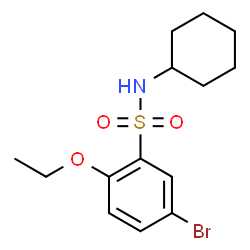ChemSpider 2D Image | 5-Bromo-N-cyclohexyl-2-ethoxybenzenesulfonamide | C14H20BrNO3S