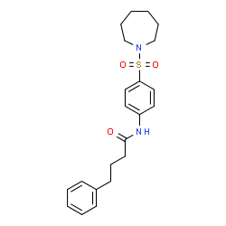 ChemSpider 2D Image | N-[4-(1-Azepanylsulfonyl)phenyl]-4-phenylbutanamide | C22H28N2O3S